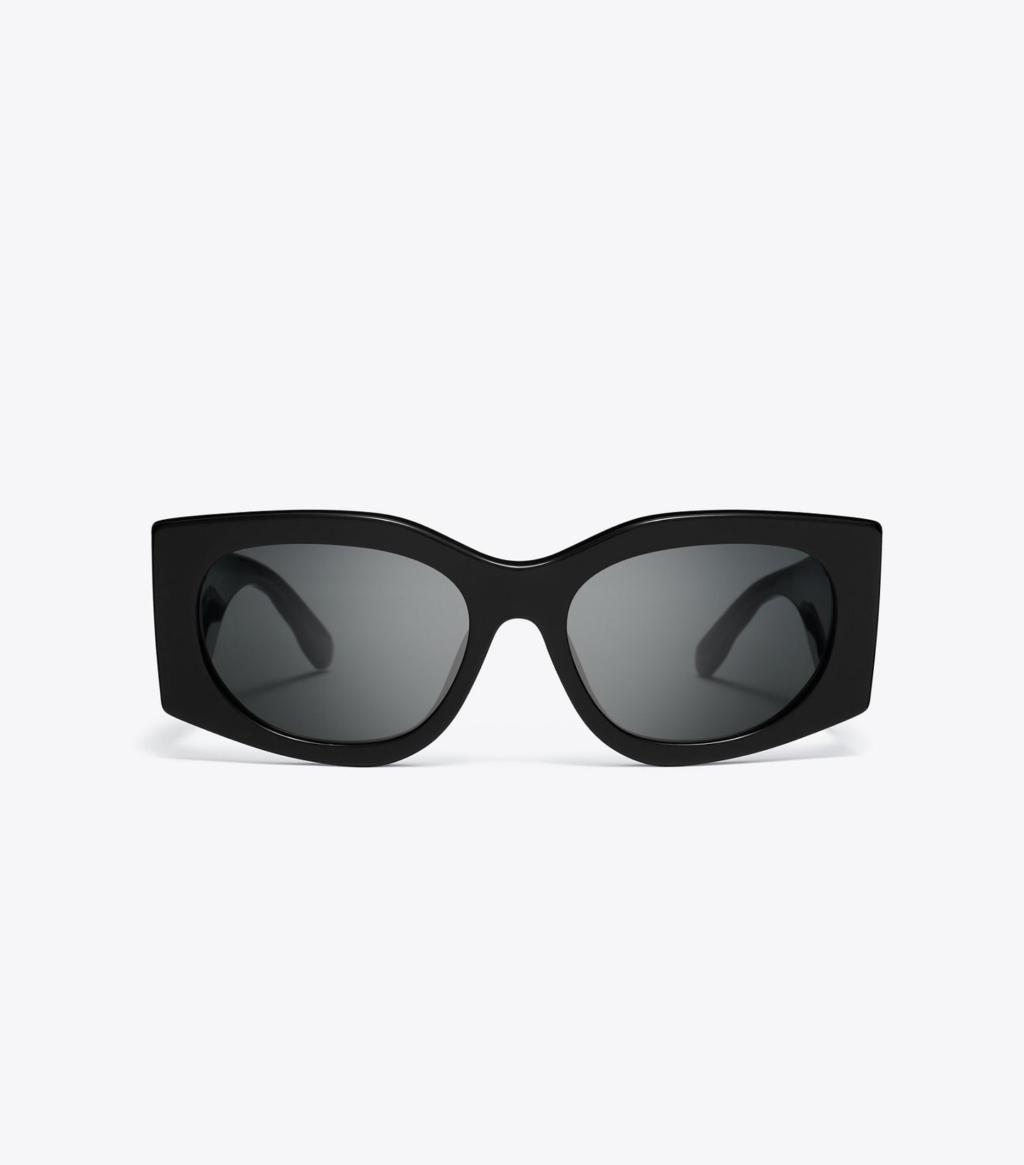 Tory Burch Kira Rectangle Sunglasses - Black/Dark Grey