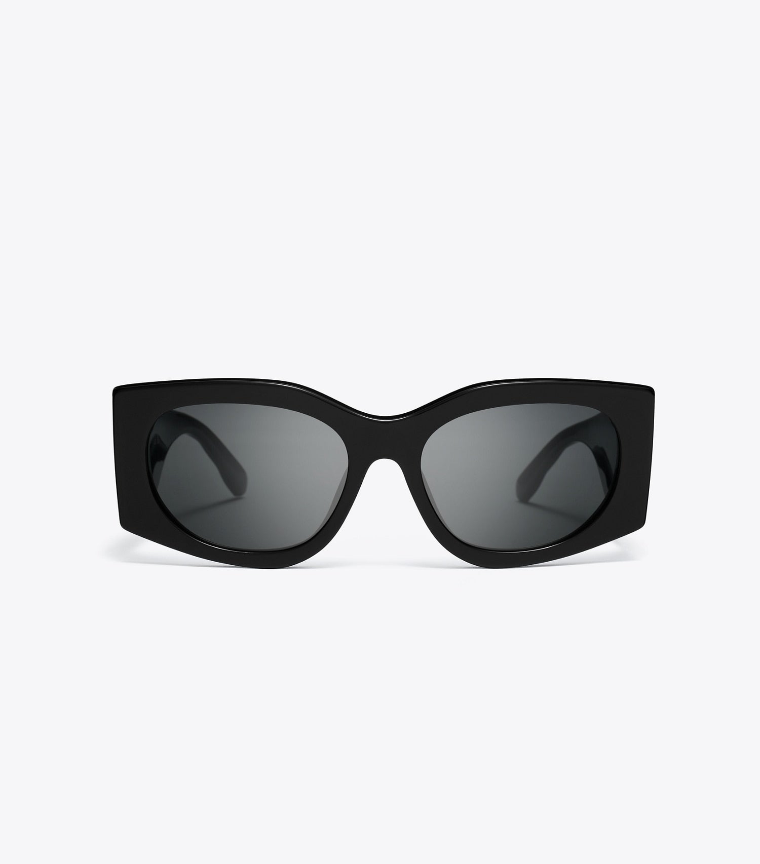 Tory Burch Kira Rectangle Sunglasses - Black/Dark Grey