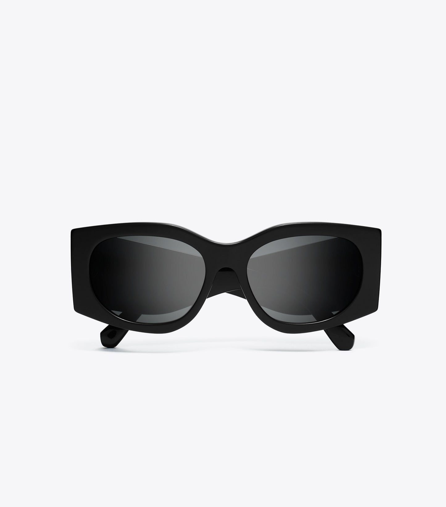 Tory Burch Kira Rectangle Sunglasses - Black/Dark Grey