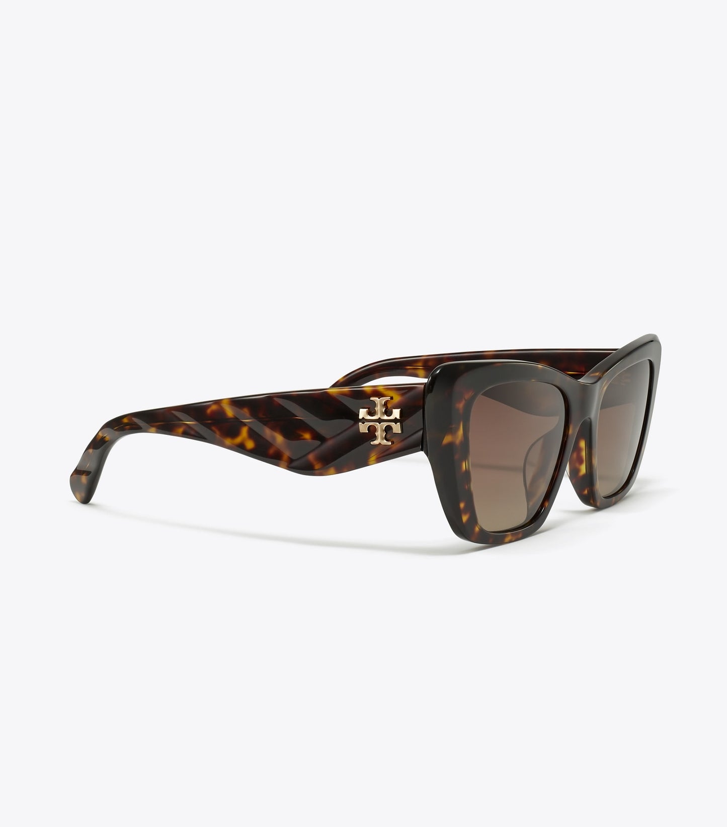 Tory Burch Kira Cat-Eye Sunglasses - Dark Tortoise/Brown Polar