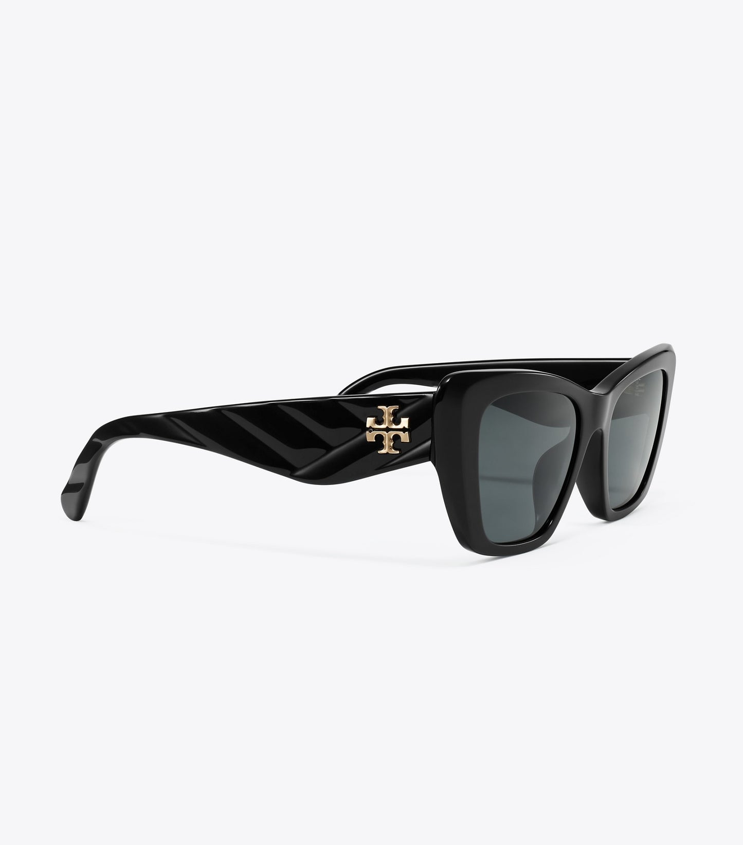 Tory Burch Kira Cat-Eye Sunglasses - Black/Dark Grey
