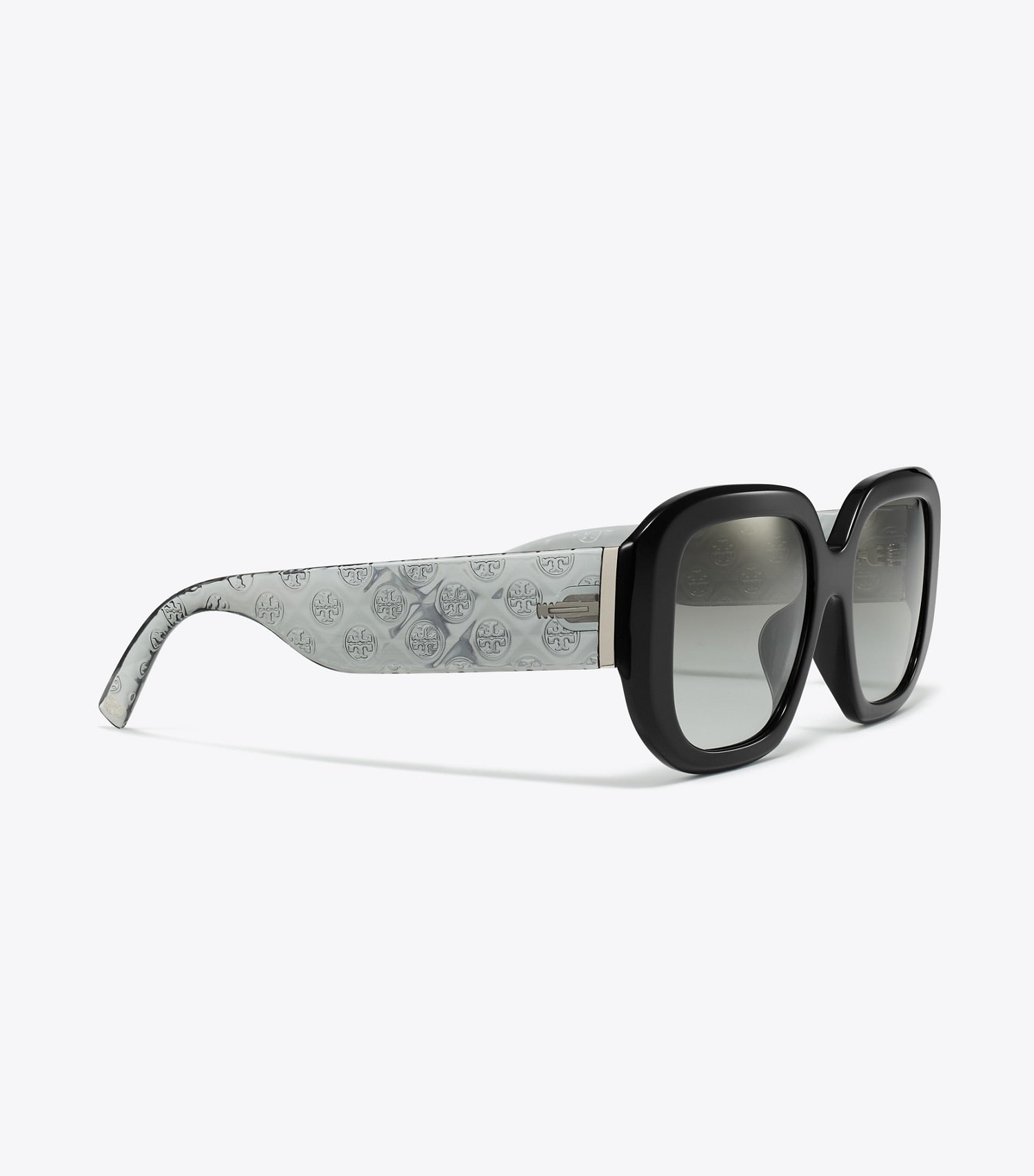 Tory Burch T Monogram Geometric Sunglasses - Black/Grey Gradient