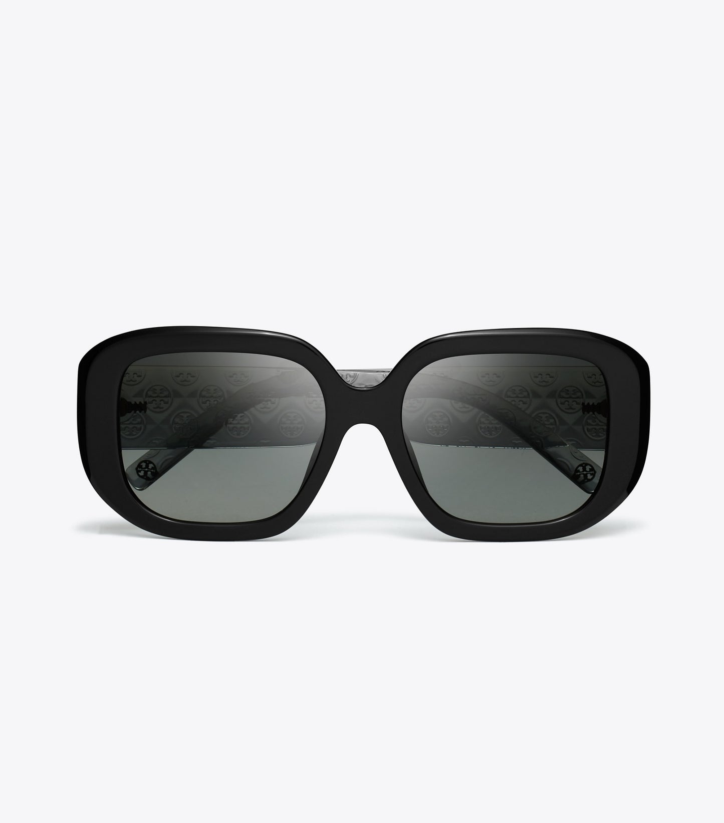 Tory Burch T Monogram Geometric Sunglasses - Black/Grey Gradient