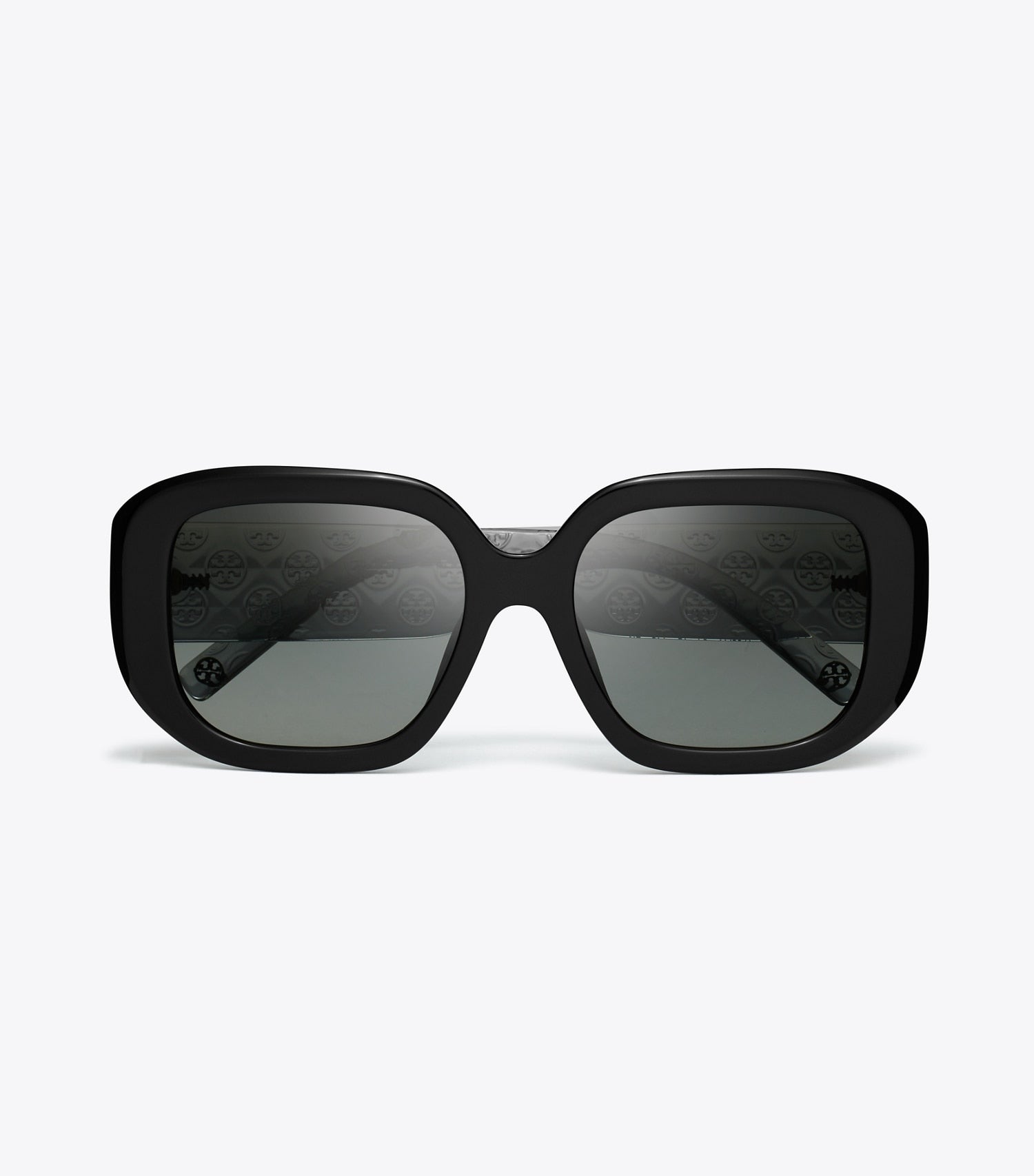 Tory Burch T Monogram Geometric Sunglasses - Black/Grey Gradient