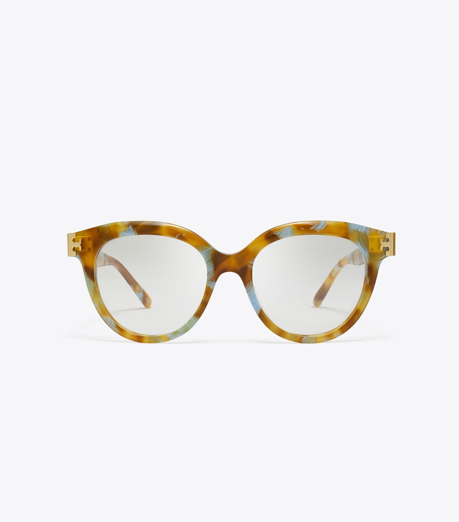 Tory Burch Eleanor Round Eyeglasses - Blue Honey Tortoise