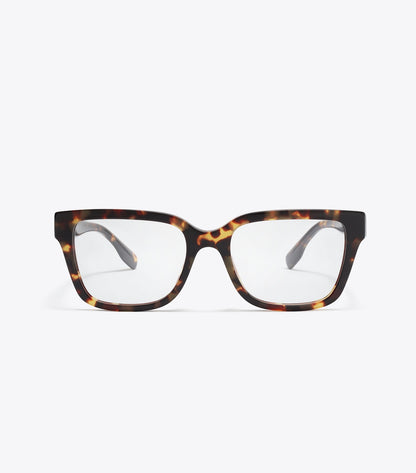 Tory Burch Miller Square Eyeglasses - Dark Tortoise