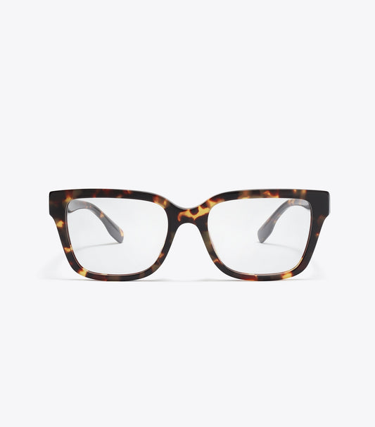 Tory Burch Miller Square Eyeglasses - Dark Tortoise