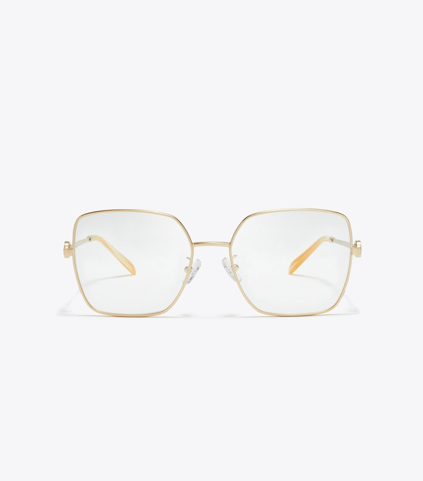 Tory Burch Miller Metal Square Eyeglasses - Brushed Light Gold