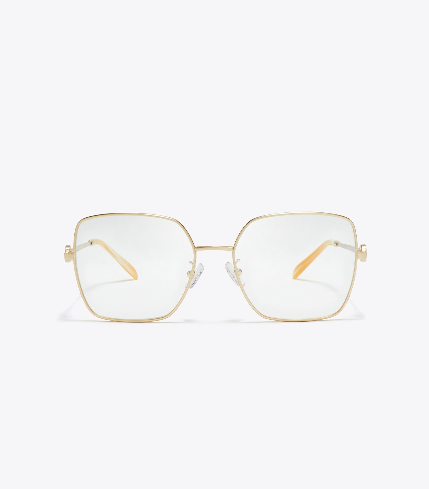 Tory Burch Miller Metal Square Eyeglasses - Brushed Light Gold