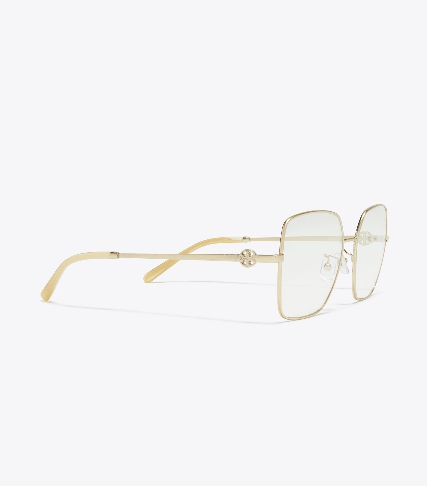 Tory Burch Miller Metal Square Eyeglasses - Brushed Light Gold