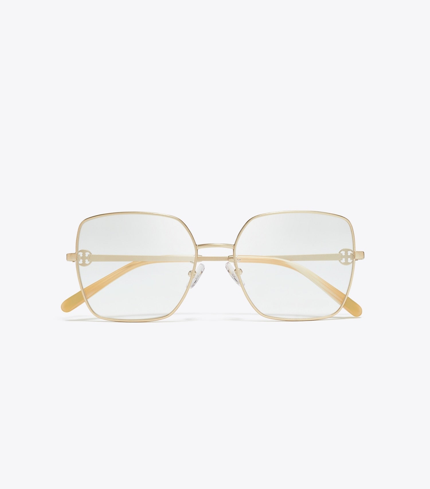 Tory Burch Miller Metal Square Eyeglasses - Brushed Light Gold