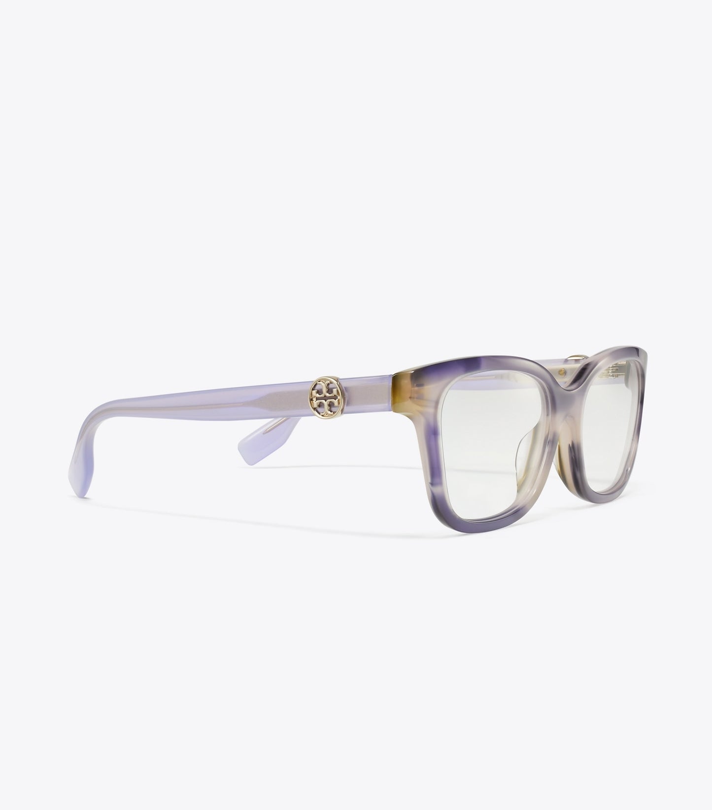 Tory Burch Miller Square Eyeglasses - Purple Striated/Purple
