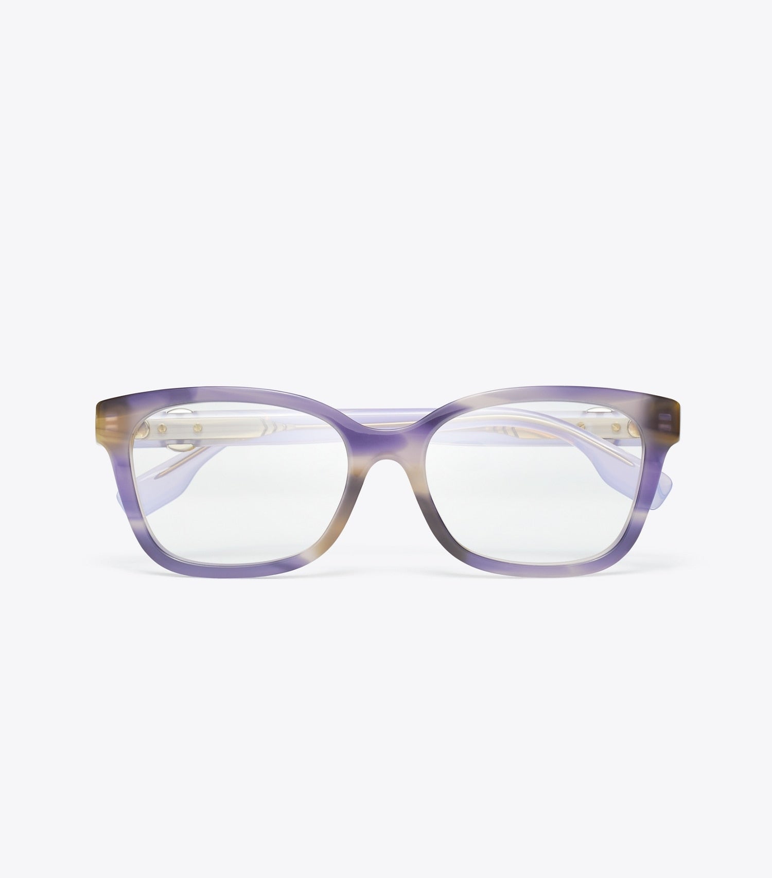 Tory Burch Miller Square Eyeglasses - Purple Striated/Purple