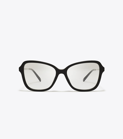 Tory Burch Miller Oversized Butterfly Eyeglasses - Black/Silver