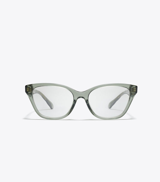 Tory Burch Kira Cat-Eye Eyeglasses - Transparent Sage