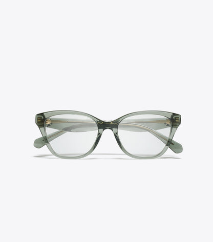 Tory Burch Kira Cat-Eye Eyeglasses - Transparent Sage
