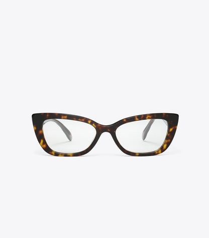 Tory Burch Kira Cat-Eye Eyeglasses - Dark Tortoise