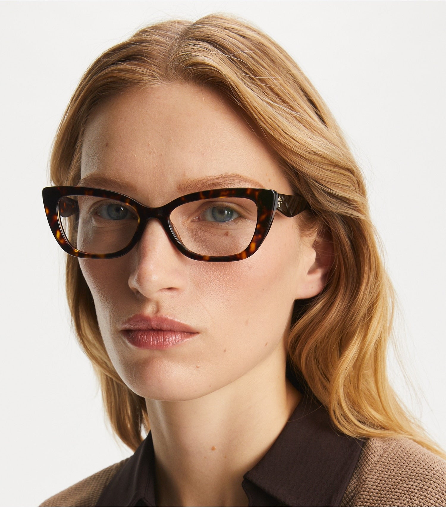 Tory Burch Kira Cat-Eye Eyeglasses - Dark Tortoise