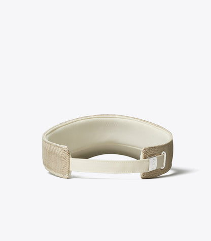 Tory Burch Canvas Logo Visor - Natural Brown