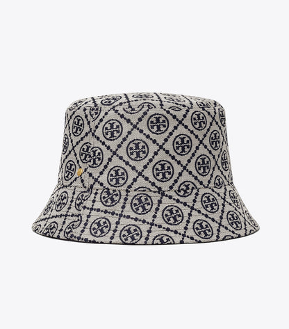 Tory Burch T Monogram Short-Brim Bucket Hat - Tory Navy