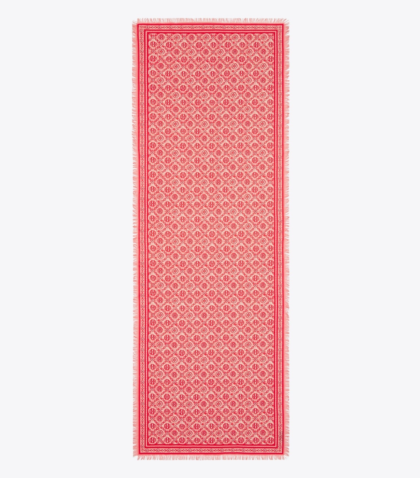 Tory Burch T Monogram Floral Oblong Scarf - Red T Monogram
