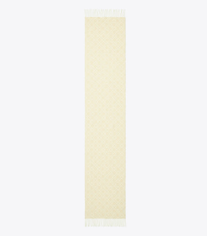 Tory Burch T Monogram Oblong Scarf - Ivory