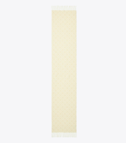 Tory Burch T Monogram Oblong Scarf - Ivory