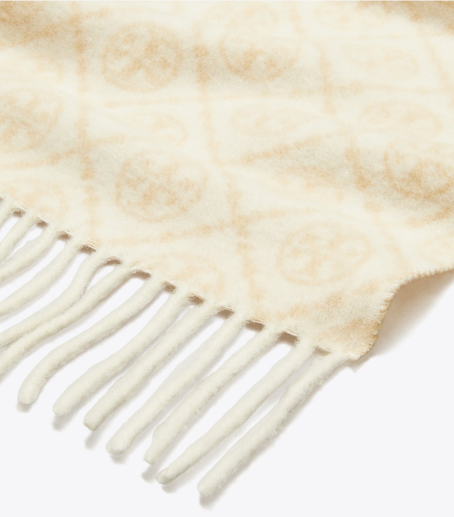 Tory Burch T Monogram Oblong Scarf - Ivory