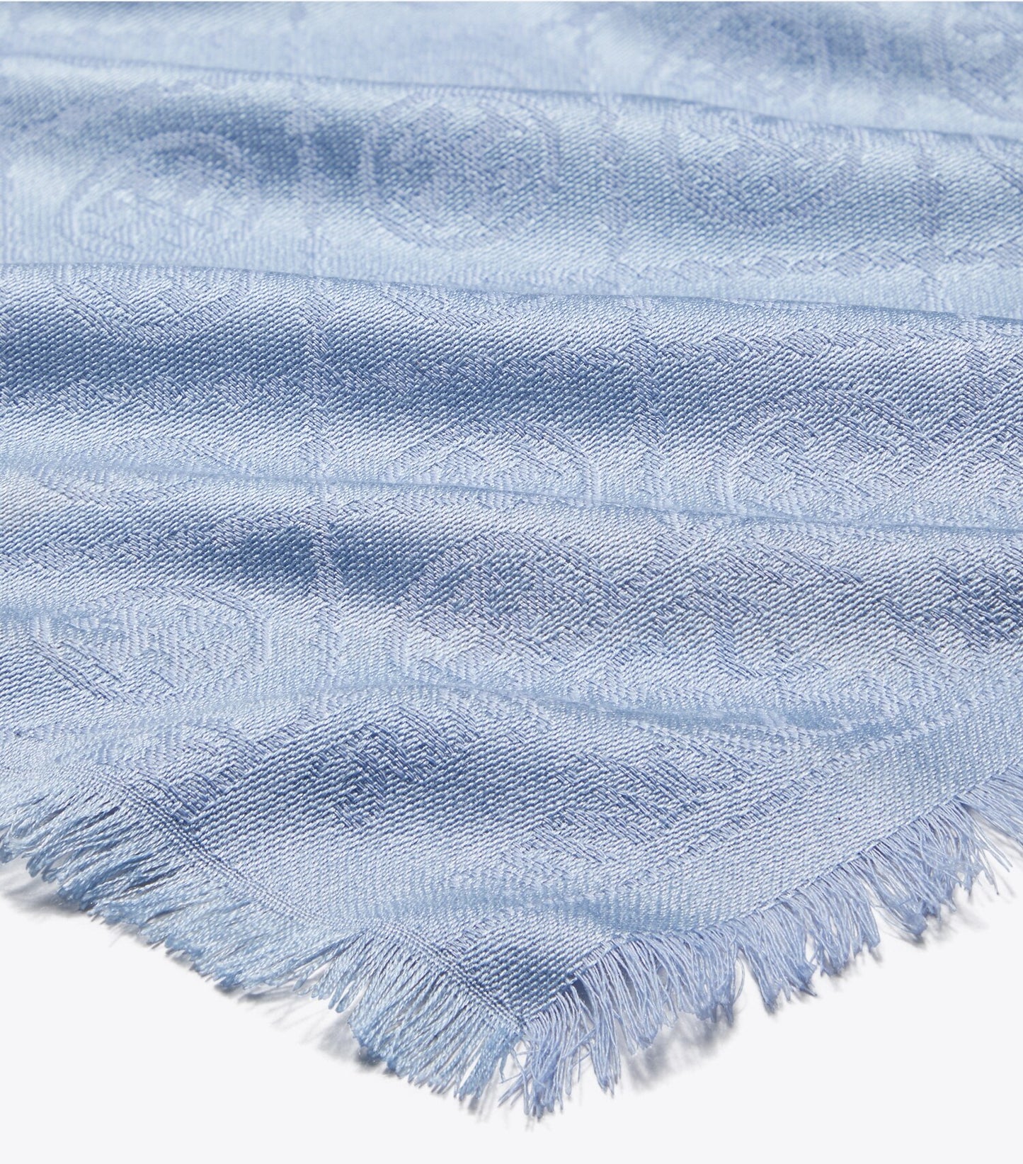 Tory Burch T Monogram Jacquard Oblong Scarf - Blue Dawn