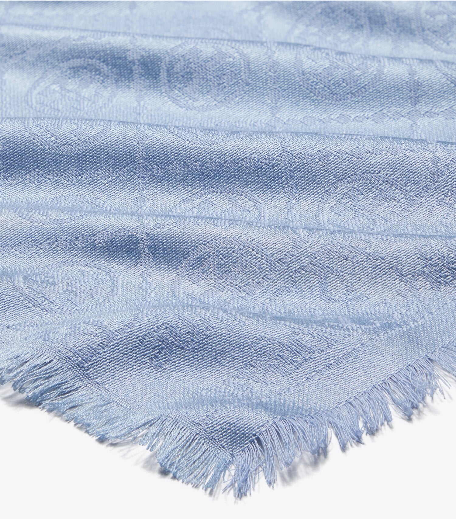 Tory Burch T Monogram Jacquard Oblong Scarf - Blue Dawn