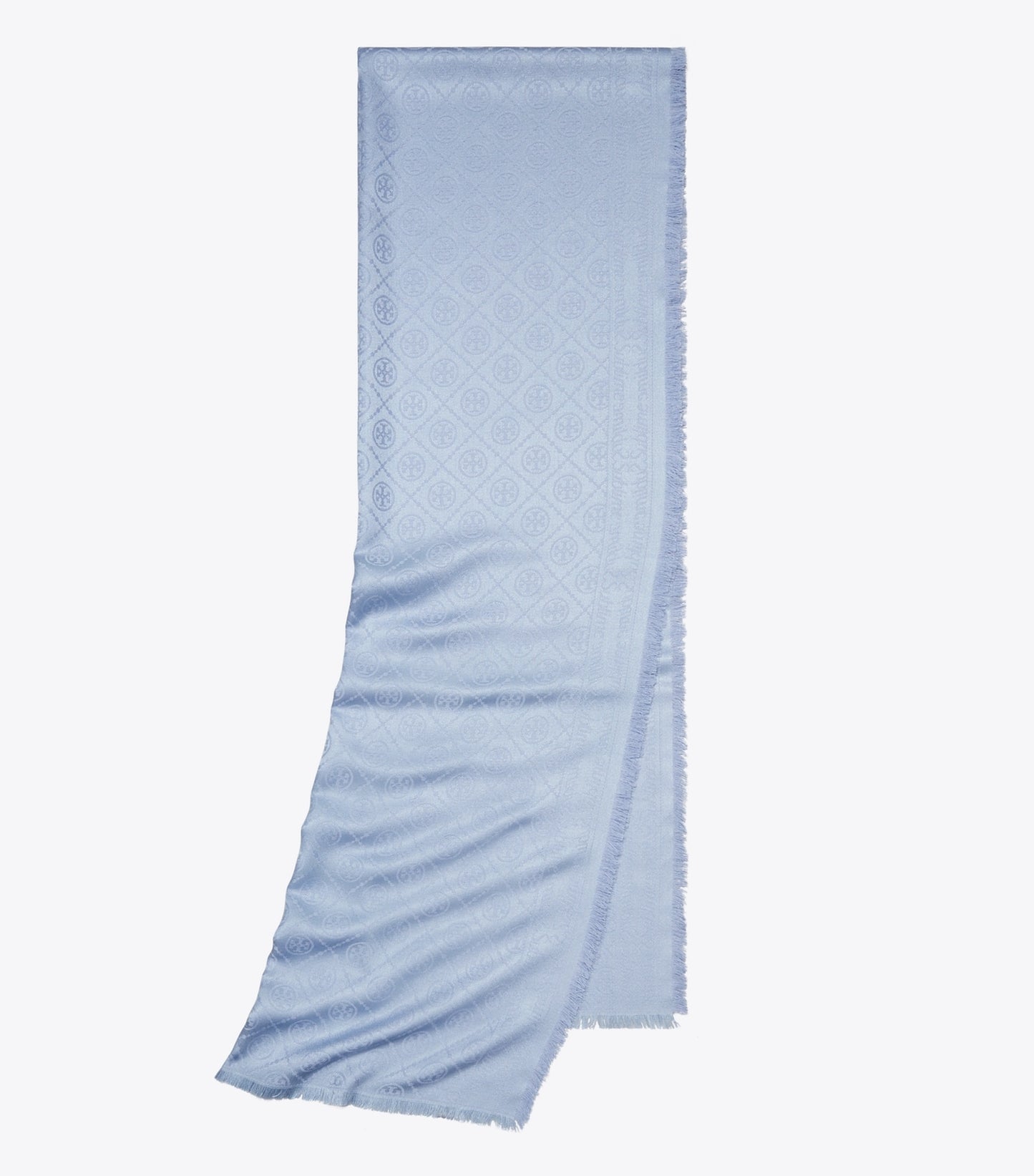Tory Burch T Monogram Jacquard Oblong Scarf - Blue Dawn