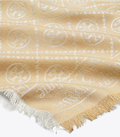 Tory Burch T Monogram Jacquard Oblong Scarf - Fresh Clay