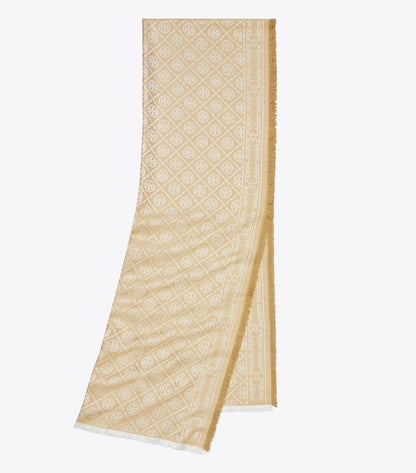Tory Burch T Monogram Jacquard Oblong Scarf - Fresh Clay