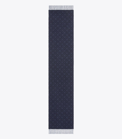 Tory Burch T Monogram Oblong Scarf - Tory Navy