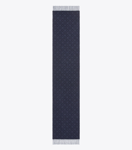 Tory Burch T Monogram Oblong Scarf - Tory Navy