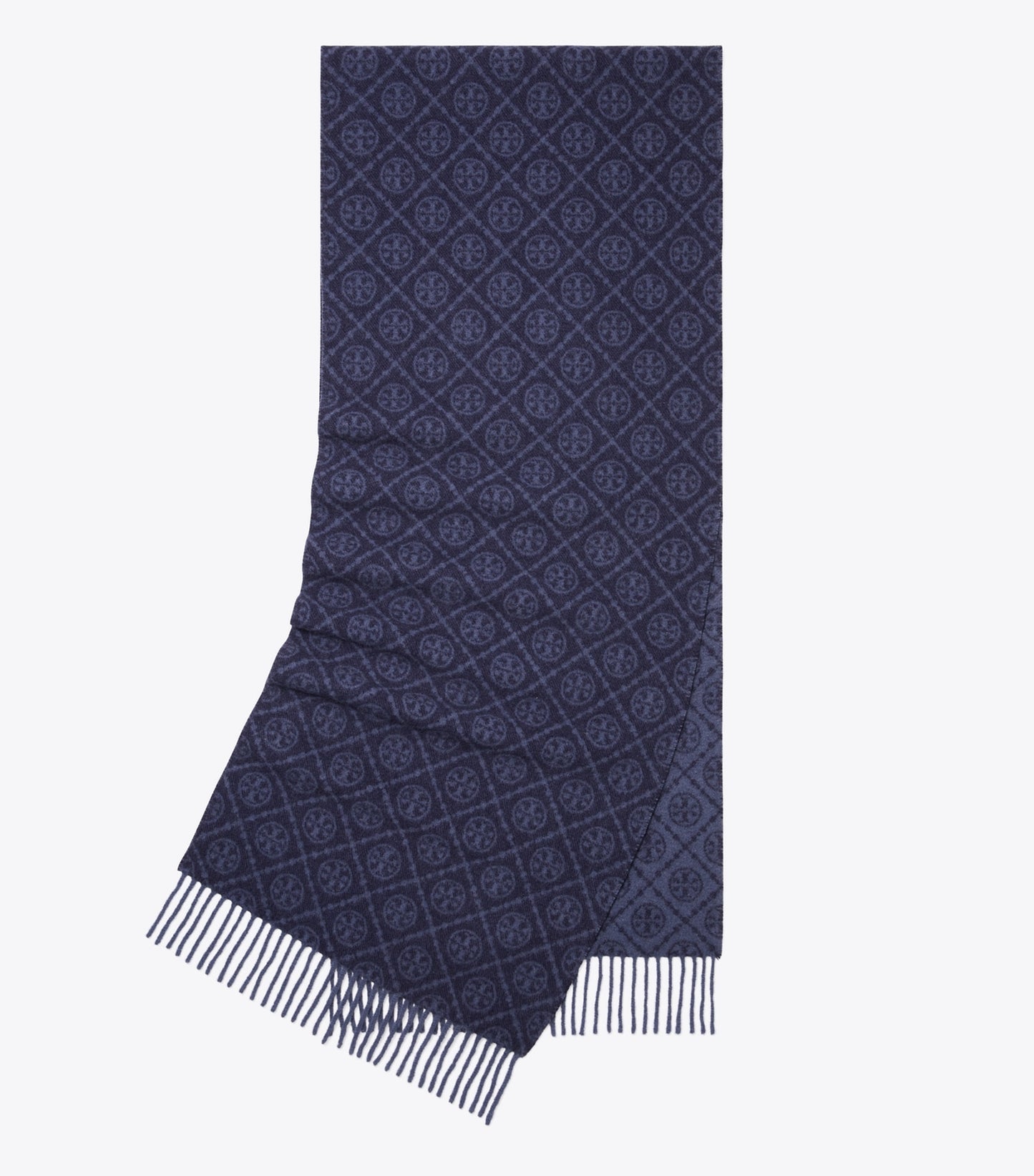 Tory Burch T Monogram Oblong Scarf - Tory Navy