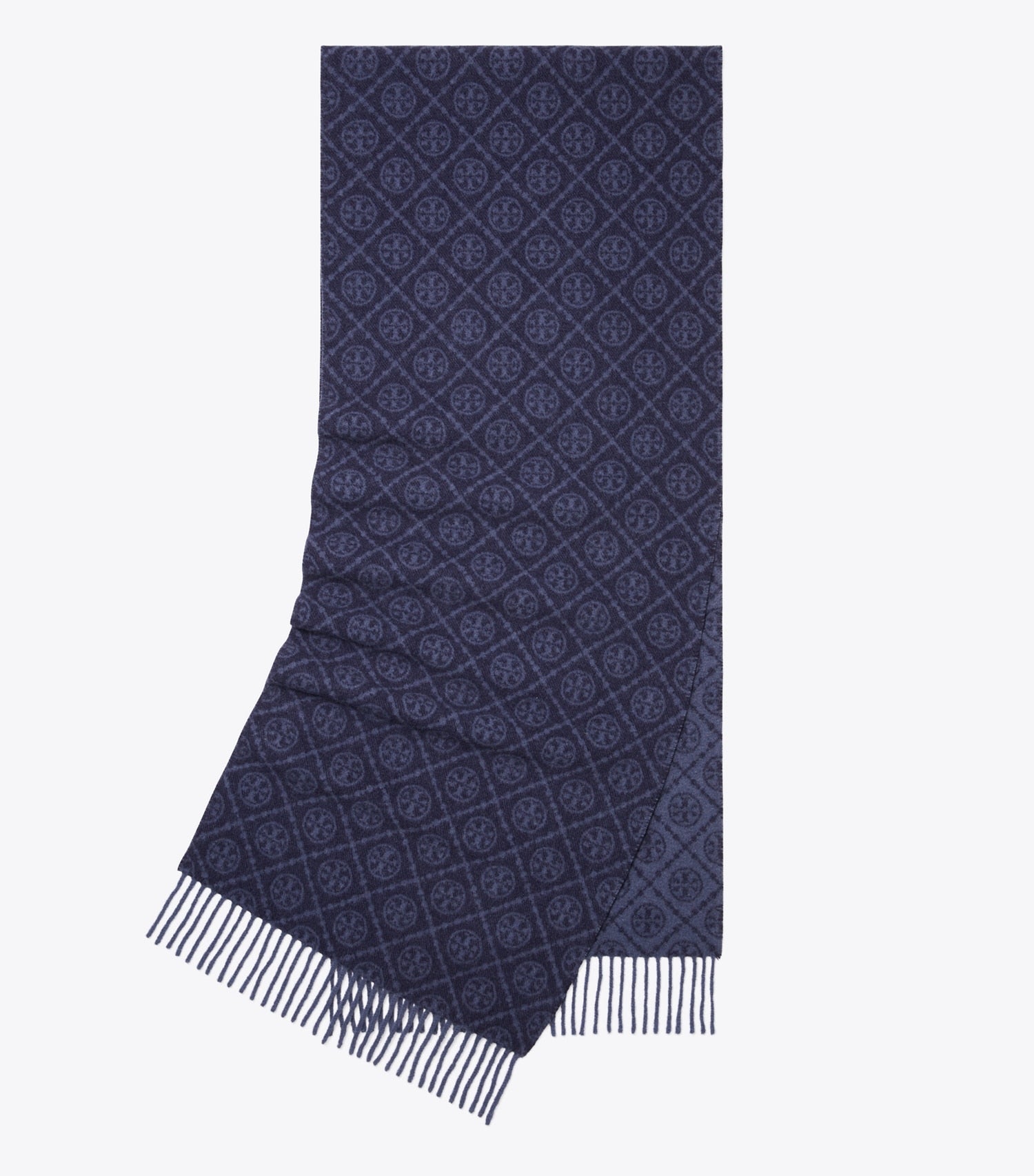 Tory Burch T Monogram Oblong Scarf - Tory Navy