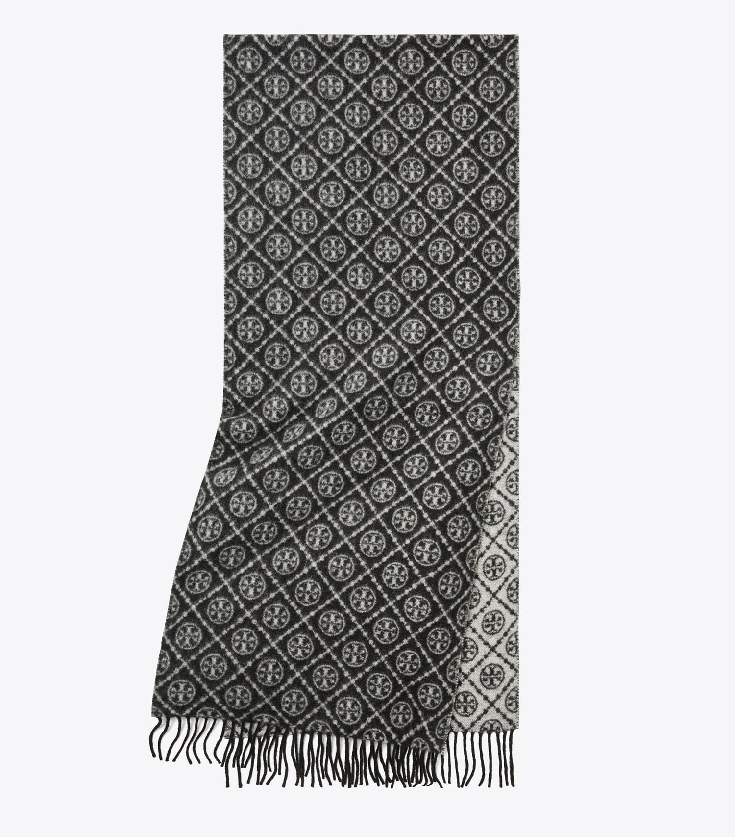 Tory Burch T Monogram Oblong Scarf - Black