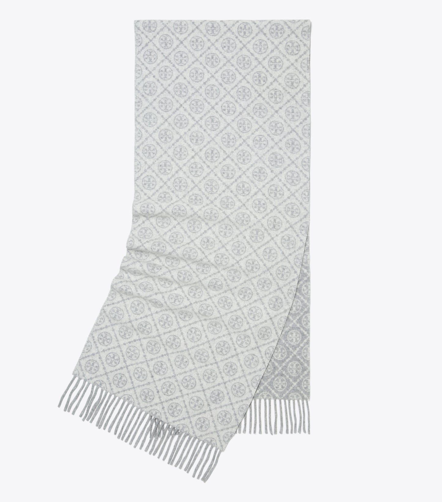 Tory Burch T Monogram Oblong Scarf - Gray