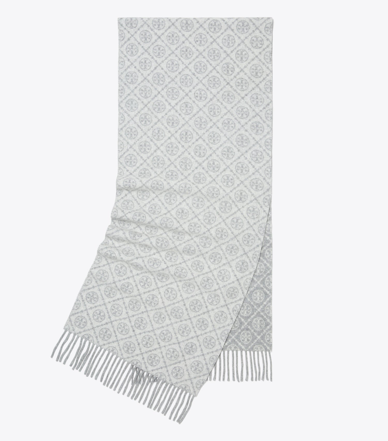 Tory Burch T Monogram Oblong Scarf - Gray