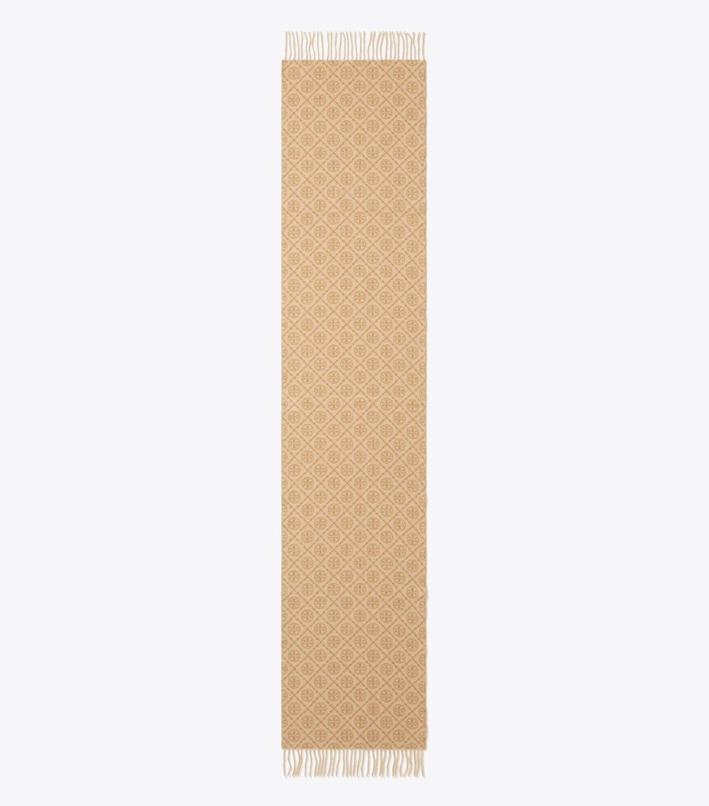 Tory Burch T Monogram Oblong Scarf - Camel