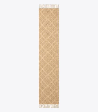 Tory Burch T Monogram Oblong Scarf - Camel