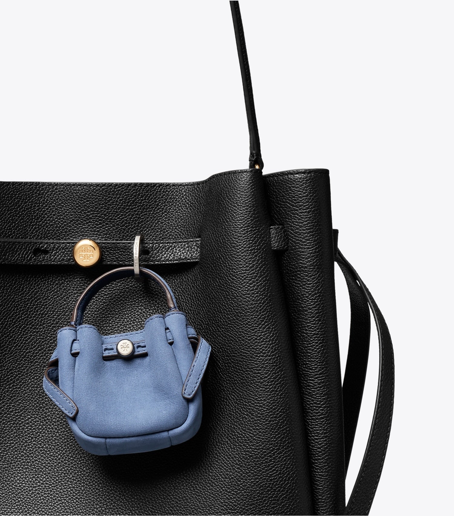Tory Burch Romy Bucket Bag Charm - Soft Blue