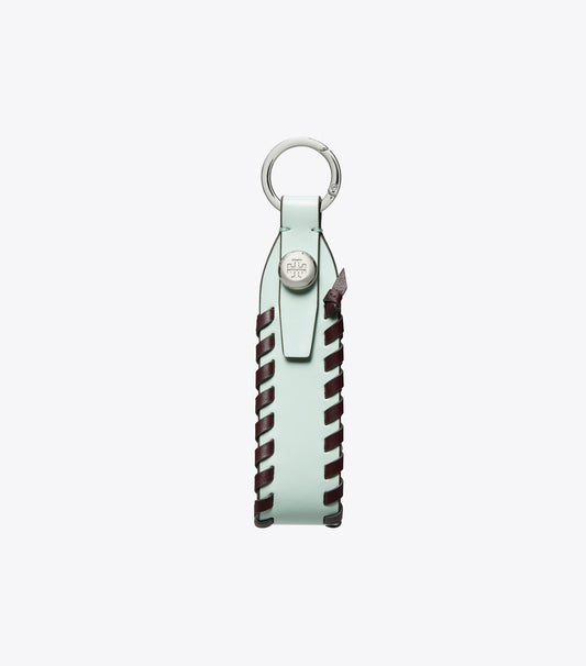 Tory Burch Leather Woven Bag Charm - Light Green
