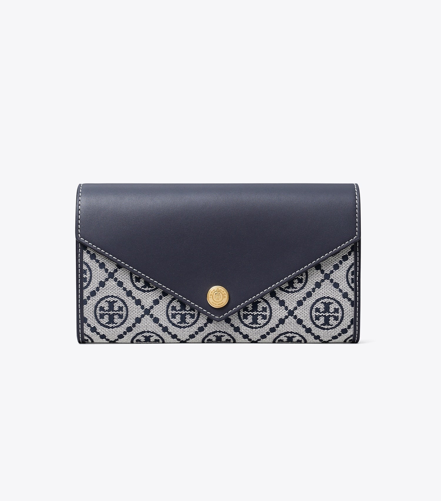 Tory Burch T Monogram Wide Envelope Wallet - Tory Navy