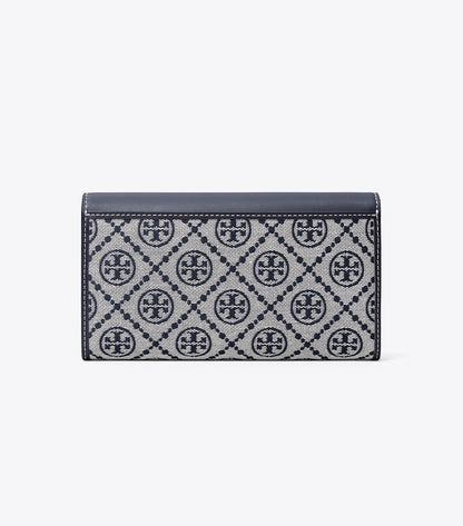 Tory Burch T Monogram Wide Envelope Wallet - Tory Navy
