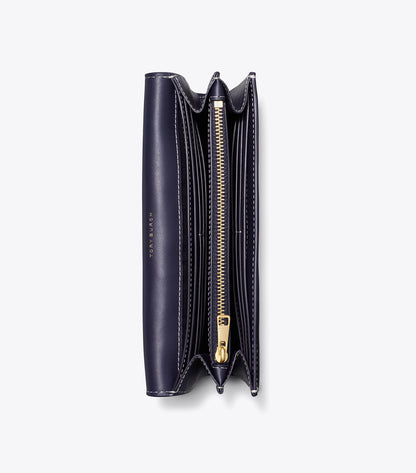Tory Burch T Monogram Wide Envelope Wallet - Tory Navy