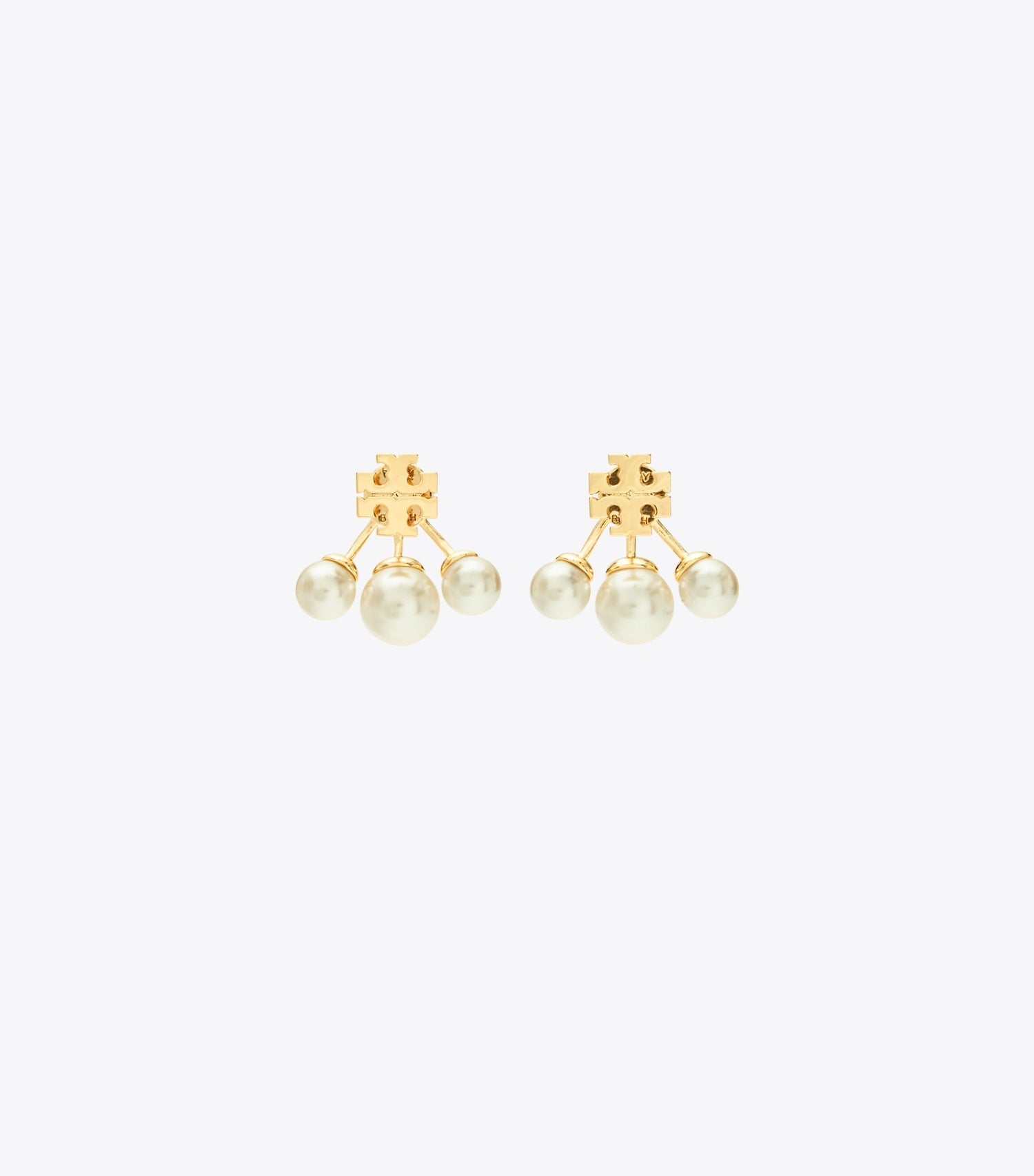 Tory Burch Moondance Pearl Front-Back Earrings - Tory Gold / Cream
