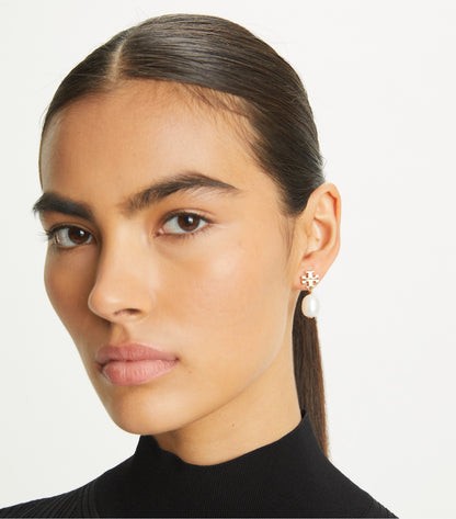 Tory Burch Moondance Pearl Drop Earrings - Tory Gold/Ivory