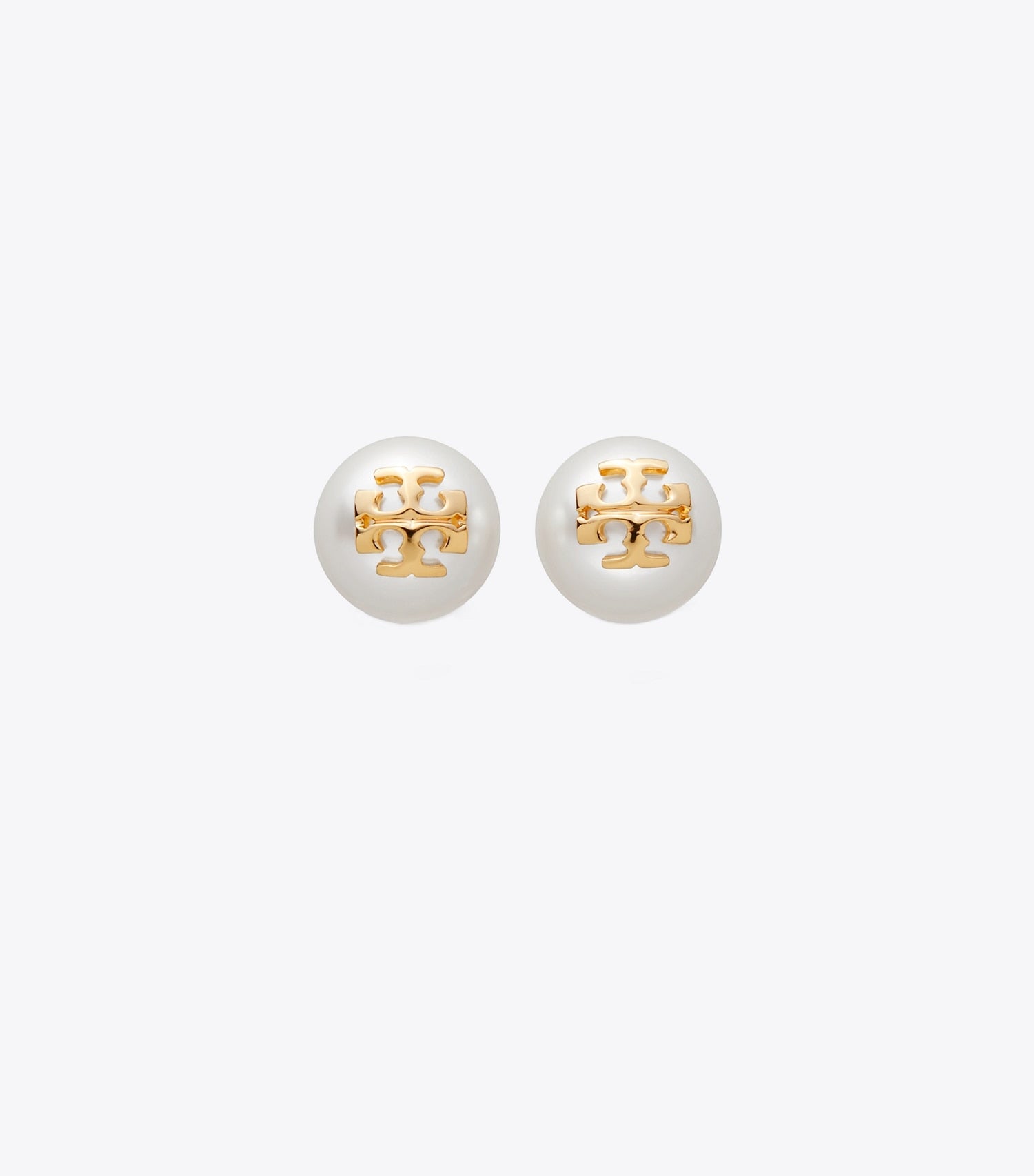Tory Burch Moondance Pearl Stud Earrings - Ivory/Tory Gold